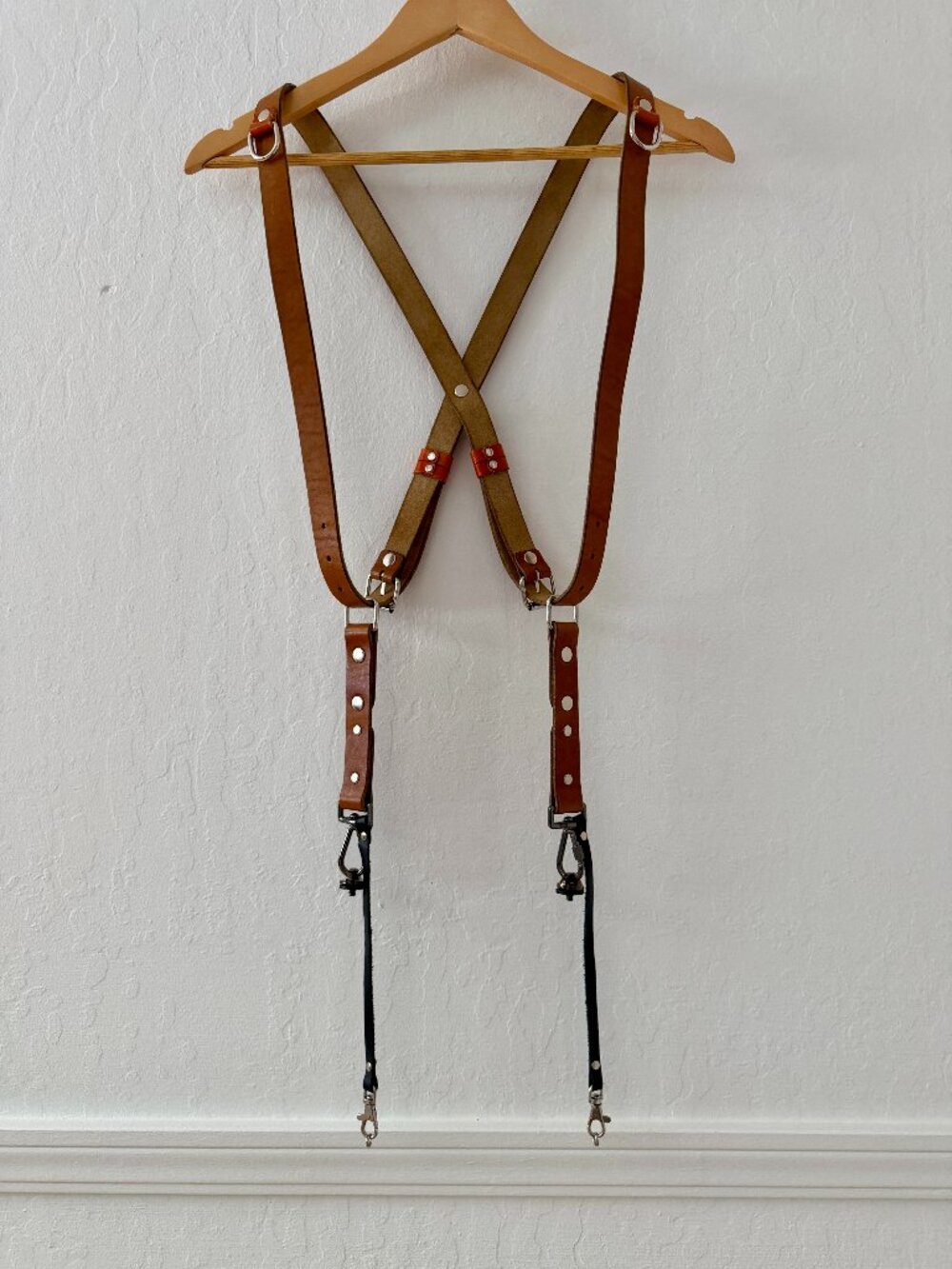 Leather Dual Camera Harness